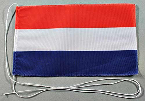 Buddel-Bini Niederlande Holland 15x25 cm Tischflagge in Profi - Qualität Tischfahne Autoflagge Bootsflagge Motorradflagge Mopedflagge von Buddel-Bini