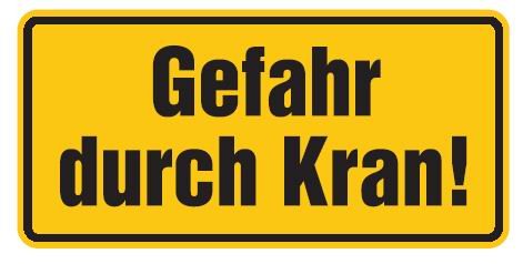 Buddel Bini Qualitäts - Aluminium Schild Gefahr durch Kran! 170x350 mm geprägtes Aluschild 0,6 mm Alu Buddel Bini Qualitäts - Aluminium Schild Gefahr durch Kran! 170x350 mm geprägtes Aluschild 0,6 mm Alu von Buddel Bini