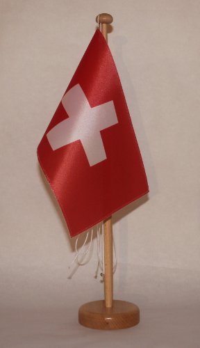 Buddel-Bini Schweiz Tischflagge 15x25 cm in Profiqualität, nur Tischflagge von Buddel-Bini