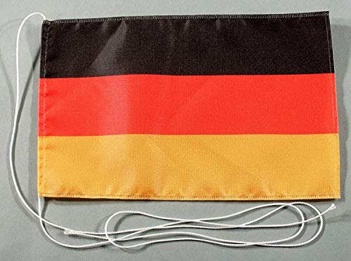 Buddel-Bini Deutschland 15x25 cm Tischflagge in Profi - Qualität Tischfahne Autoflagge Bootsflagge Motorradflagge Mopedflagge von Buddel-Bini