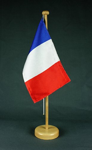 Buddel Bini Frankreich Tischflagge 15x25 cm in Profiqualität, mit 42 cm Massivholz - Tischständer Buddel Bini Frankreich Tischflagge 15x25 cm in Profiqualität, mit 42 cm Massivholz - Tischständer von Buddel Bini