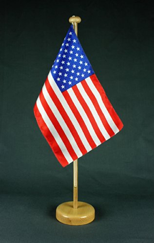 Buddel Bini USA Tischflagge 15x25 cm in Profiqualität, mit 42 cm Massivholz - Tischständer Buddel Bini USA Tischflagge 15x25 cm in Profiqualität, mit 42 cm Massivholz - Tischständer von Buddel Bini