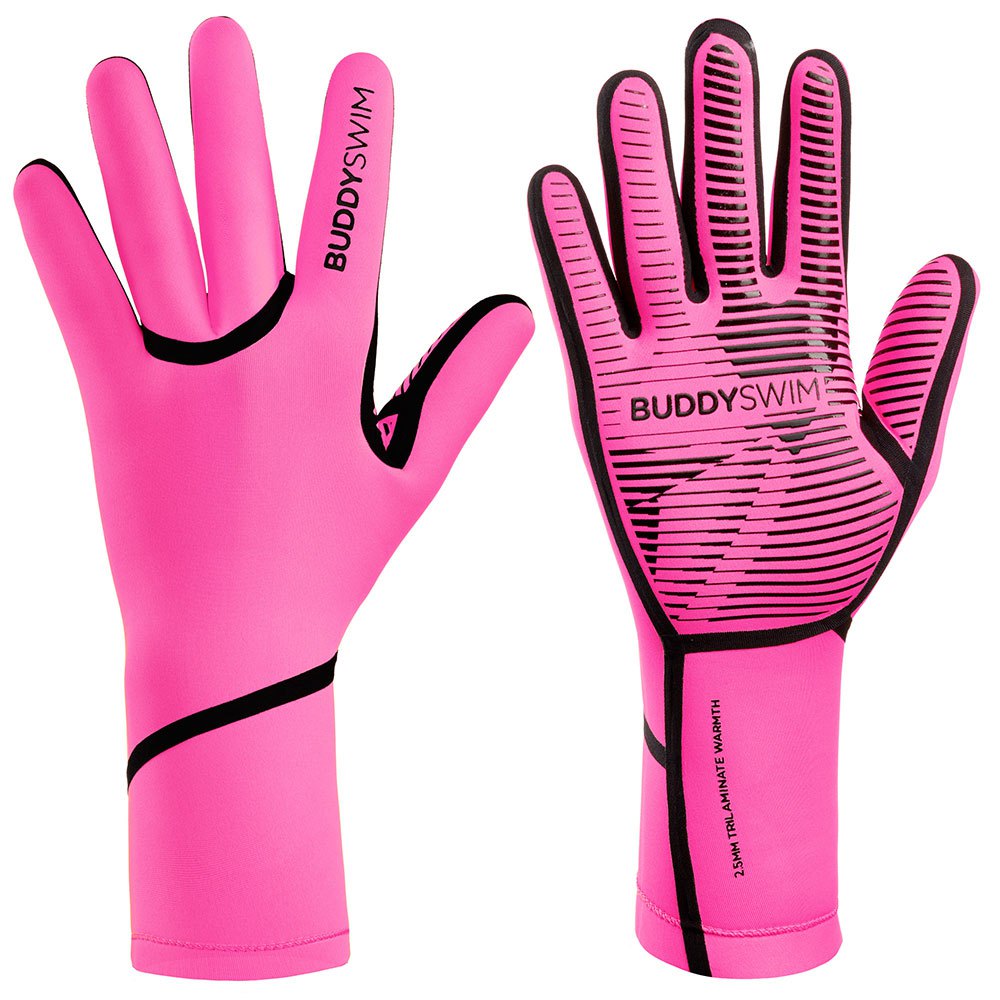 Buddyswim Trilaminate Warmth 2.5 Mm Neoprene Gloves Rosa L von Buddyswim