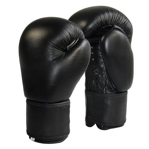 Boxhandschuhe schwarz Echtleder (14oz) von Budodrake