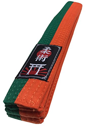 Budodrake Ju Jutsu/Jiu-Jitsu Gürtel orange-grün (330) von Budodrake