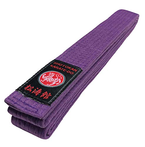 Budodrake Shotokan Karategürtel Silver Edition 100% Cotton violett (240) von Budodrake