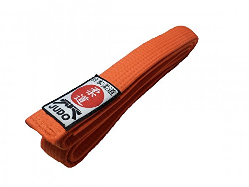 Judogürtel orange mit Judo-Label (240) von Budodrake