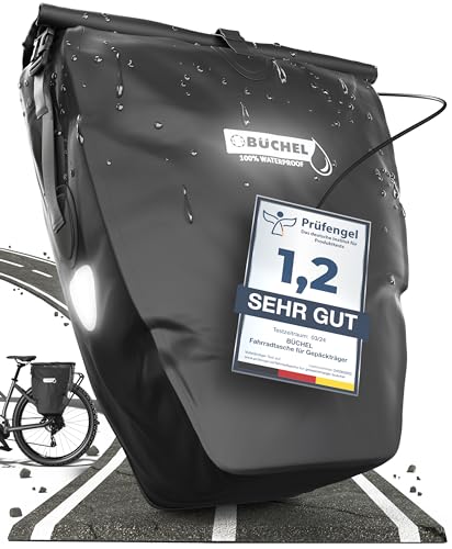 Büchel Fahrradtasche für Gepäckträger I 25.4 L - 100% Wasserdicht I mit Tragegriff und Schultergurt I fahrradtasche gepäckträger, gepäckträgertasche, Fahrrad Taschen hinten Büchel Fahrradtasche für Gepäckträger I 25.4 L - 100% Wasserdicht I mit Tragegriff und Schultergurt I fahrradtasche gepäckträger, gepäckträgertasche, Fahrrad Taschen hinten von Büchel