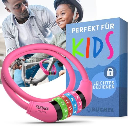Büchel Fahrradschloss Kinder I Farbenfroh und ohne Schlüssel I Zahlenschloss fahrrad, fahrrad zubehör kinder, kinder fahrradschloss fahrradzubehör kinder, Pink Büchel Fahrradschloss Kinder I Farbenfroh und ohne Schlüssel I Zahlenschloss fahrrad, fahrrad zubehör kinder, kinder fahrradschloss fahrradzubehör kinder, Pink von Büchel