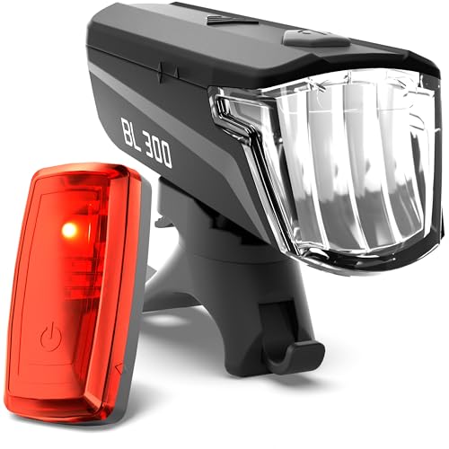 Büchel Fahrradlicht - BL 300 I StVZO zugelassen I Bis zu 13h Leuchtdauer I 30/15 LUX Leuchtstärke - Inkl. Batterien I fahrrad lichter led set, fahrradlicht vorne fahrradlicht set, Schwarz Büchel Fahrradlicht - BL 300 I StVZO zugelassen I Bis zu 13h Leuchtdauer I 30/15 LUX Leuchtstärke - Inkl. Batterien I fahrrad lichter led set, fahrradlicht vorne fahrradlicht set, Schwarz von Büchel