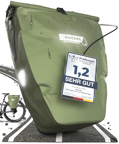 Büchel Fahrradtasche für Gepäckträger I 25.4 L - 100% Wasserdicht I mit Tragegriff und Schultergurt I fahrradtasche gepäckträger, gepäckträgertasche, Fahrrad Taschen hinten Büchel Fahrradtasche für Gepäckträger I 25.4 L - 100% Wasserdicht I mit Tragegriff und Schultergurt I fahrradtasche gepäckträger, gepäckträgertasche, Fahrrad Taschen hinten von Büchel