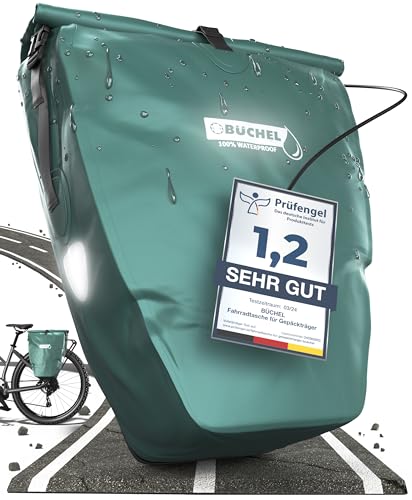 Büchel Fahrradtasche für Gepäckträger I 25.4 L - 100% Wasserdicht I mit Tragegriff und Schultergurt I fahrradtasche gepäckträger, gepäckträgertasche, fahrrad taschen hinten Büchel Fahrradtasche für Gepäckträger I 25.4 L - 100% Wasserdicht I mit Tragegriff und Schultergurt I fahrradtasche gepäckträger, gepäckträgertasche, fahrrad taschen hinten von Büchel