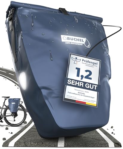 Büchel Fahrradtasche für Gepäckträger I 25.4 L - 100% Wasserdicht I mit Tragegriff und Schultergurt I fahrradtasche gepäckträger, gepäckträgertasche, Fahrrad Taschen hinten Büchel Fahrradtasche für Gepäckträger I 25.4 L - 100% Wasserdicht I mit Tragegriff und Schultergurt I fahrradtasche gepäckträger, gepäckträgertasche, Fahrrad Taschen hinten von Büchel