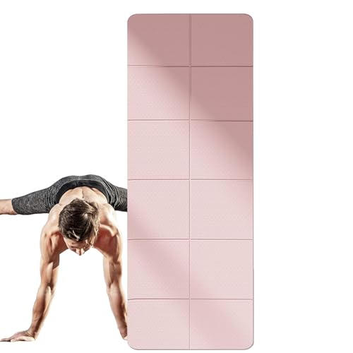 Buerfu Faltbare Fitnessmatte, faltbare Trainingsmatte, Leichte Gymnastikmatte, Barfuß-Übungsunterlage für Yoga, Pilates und Bodenübungen, 72 x 24 x 0,1 Zoll von Buerfu