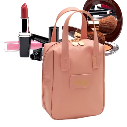 Reise-Make-up-Tasche mit großer Kapazität, Premium-Make-up-Tasche, wasserdichte tragbare Reise-Make-up-Tasche aus PU mit großer Kapazität, Kulturbeutel mit Trennwand und Griff von Buerfu