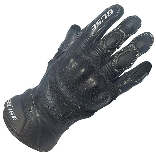 Büse Miles perforierte Motorrad Handschuhe (Black,12) von Büse