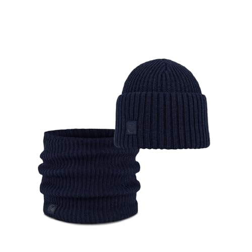 Buff Bundle of Knitted Mütze Rutger Midnight und Knitted & Fleece Neckwarmer Rutger Midnight Einzelgröße Erwachsene Buff Bundle of Knitted Mütze Rutger Midnight und Knitted & Fleece Neckwarmer Rutger Midnight Einzelgröße Erwachsene von Buff