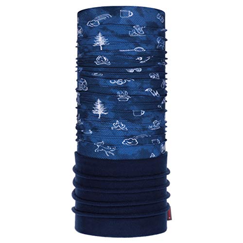 Buff Child Funny Camp Tubular Fleece Junior, Unisex Kinder, Nachtblau, Einheitsgröße Buff Child Funny Camp Tubular Fleece Junior, Unisex Kinder, Nachtblau, Einheitsgröße von Buff