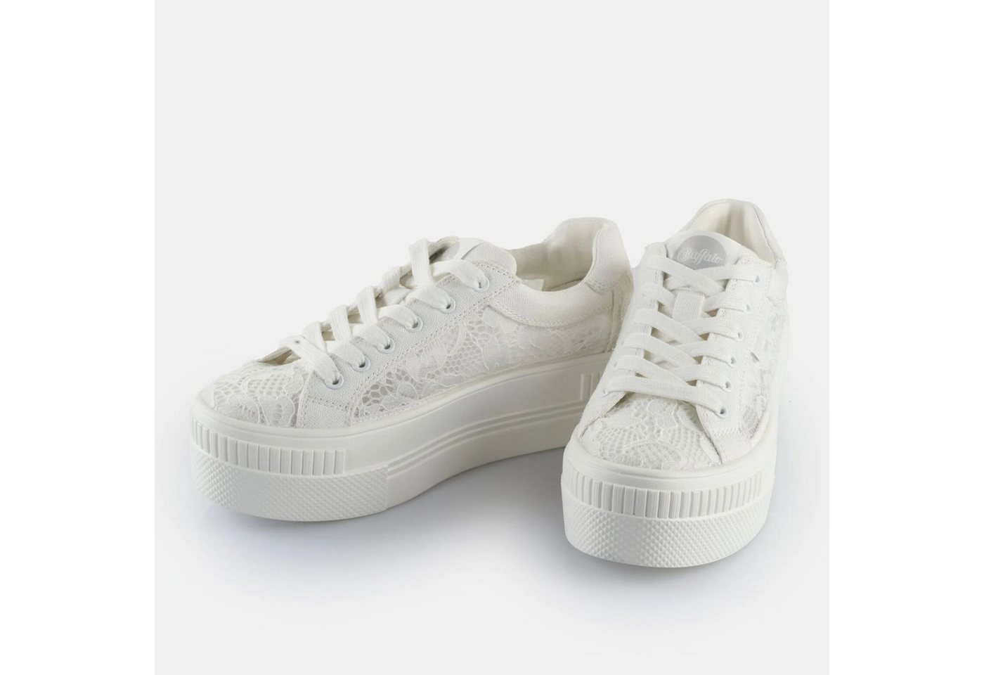 Buffalo Buffalo Paired Bloom Sneaker mit Plateausohle mit Blumenspitze Weiß 39 Sneaker Buffalo Buffalo Paired Bloom Sneaker mit Plateausohle mit Blumenspitze Weiß 39 Sneaker von Buffalo