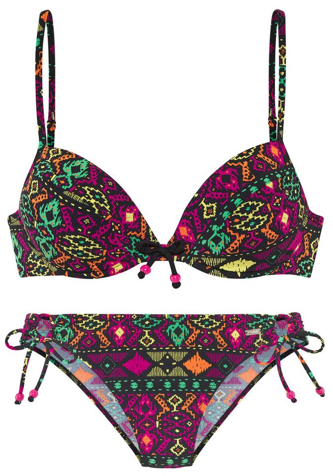 Buffalo Push-Up-Bikini farbenfroher Ethnodruck Buffalo Push-Up-Bikini farbenfroher Ethnodruck von Buffalo