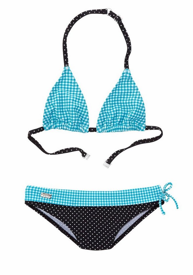 Buffalo Triangel-Bikini mit Mustermix aus Karo und Punkten Buffalo Triangel-Bikini mit Mustermix aus Karo und Punkten von Buffalo