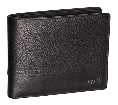 bugatti Atlanta Geldbörse Herren Leder 5CC – Portemonnaie Herren Querformat Schwarz – Geldbeutel Portmonee Wallet Brieftasche Männer Portmonaise bugatti Atlanta Geldbörse Herren Leder 5CC – Portemonnaie Herren Querformat Schwarz – Geldbeutel Portmonee Wallet Brieftasche Männer Portmonaise von bugatti