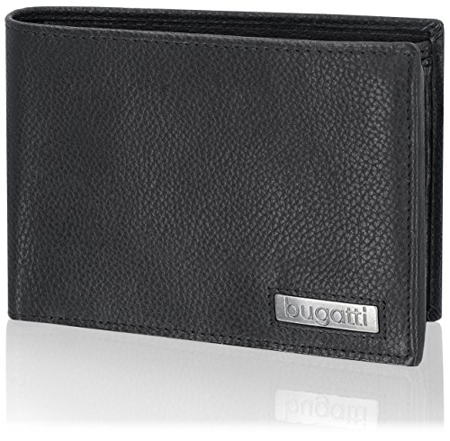 bugatti Cali Geldbörse Herren Leder – Portemonnaie Herren Querformat Schwarz – Geldbeutel Portmonee Wallet Brieftasche Männer Portmonaise bugatti Cali Geldbörse Herren Leder – Portemonnaie Herren Querformat Schwarz – Geldbeutel Portmonee Wallet Brieftasche Männer Portmonaise von bugatti