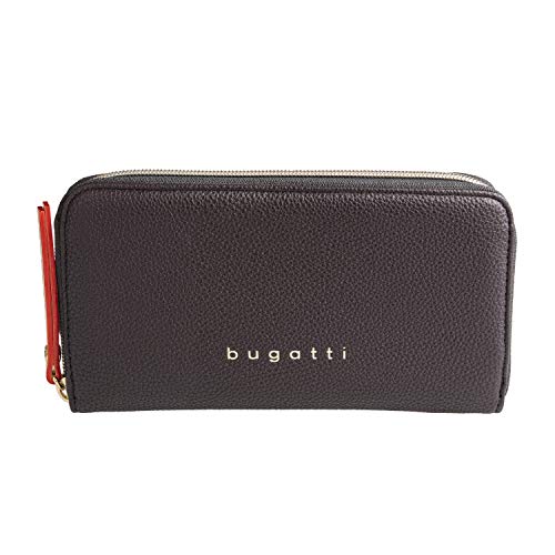 bugatti Ella Damen-Geldbörse mit Reißverschluss für 9 Karten – Braun bugatti Ella Damen-Geldbörse mit Reißverschluss für 9 Karten – Braun von bugatti