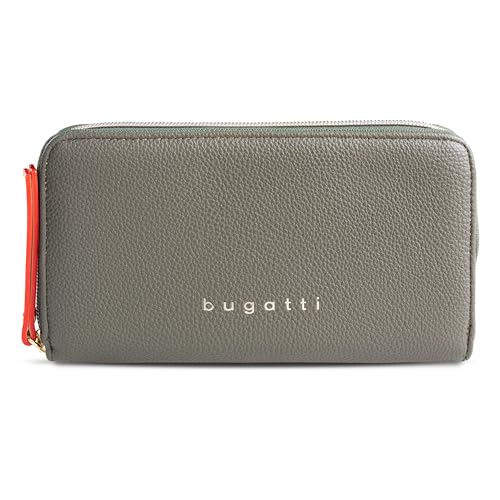 bugatti Ella Damen-Geldbörse mit Reißverschluss für 9 Karten – Olive bugatti Ella Damen-Geldbörse mit Reißverschluss für 9 Karten – Olive von bugatti