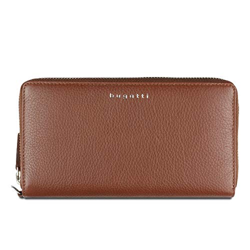 bugatti Lady Top Zip Around Wallet Cognac von bugatti