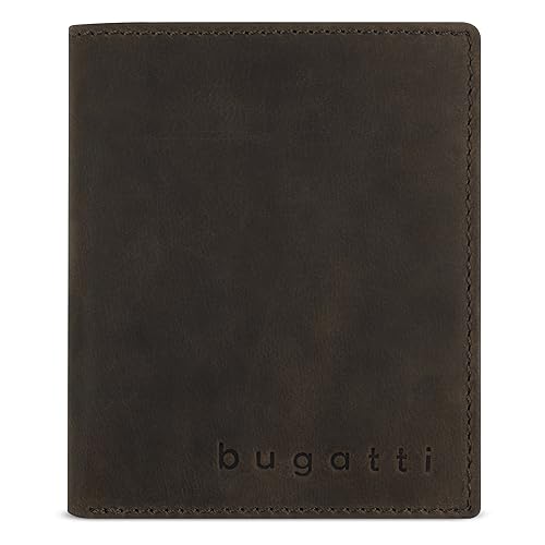 bugatti Luca Portemonnaie mit Klappe und RFID-Schutz, Geldbörse aus echtem Leder, braun bugatti Luca Portemonnaie mit Klappe und RFID-Schutz, Geldbörse aus echtem Leder, braun von bugatti