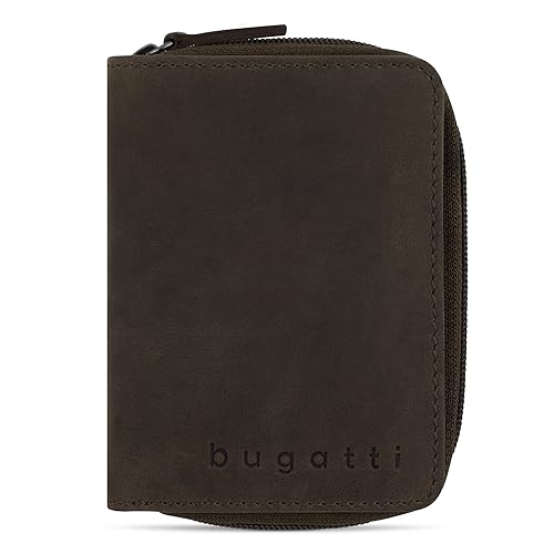 bugatti Luca Reißverschluss-Damenbörse aus Leder, Geldbörse mit RFID-Schutz Damen, braun bugatti Luca Reißverschluss-Damenbörse aus Leder, Geldbörse mit RFID-Schutz Damen, braun von bugatti