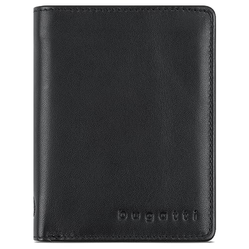 bugatti Primo mittelgroße Hochformatbörse aus echtem Leder in schwarz bugatti Primo mittelgroße Hochformatbörse aus echtem Leder in schwarz von bugatti