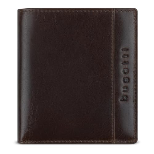 bugatti Romano Geldbörse klein mit Klappe, Mini-Portemonnaie mit RFID Leder, braun bugatti Romano Geldbörse klein mit Klappe, Mini-Portemonnaie mit RFID Leder, braun von bugatti