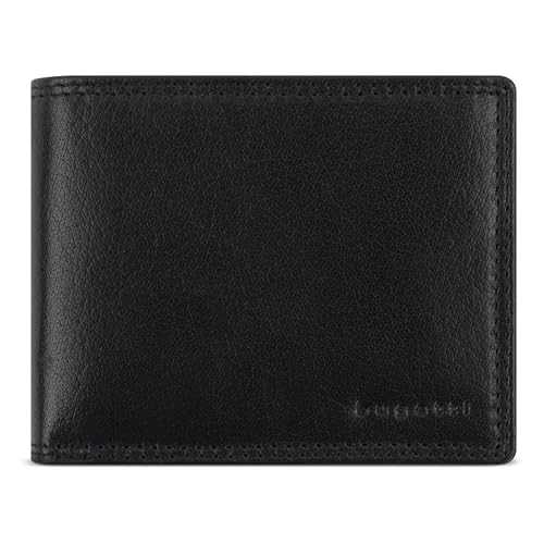 bugatti Savona Geldbörse aus vegetabilem Büffelleder, RFID-Portemonnaie Querformat, Leder-Wallet für Herren, schwarz bugatti Savona Geldbörse aus vegetabilem Büffelleder, RFID-Portemonnaie Querformat, Leder-Wallet für Herren, schwarz von bugatti