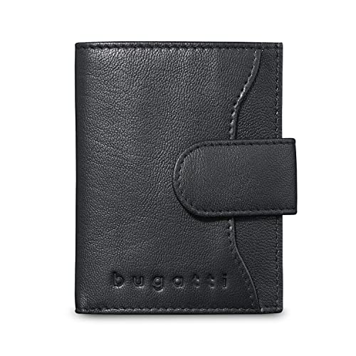 bugatti Secure Smart Slim Wallet aus Leder – mit RFID Schutz – Flaches Portemonnaie für 8 Karten - Kreditkartenetui mit Scheinfach - Geldbeutel, Kreditkarten Etuis in schwarz bugatti Secure Smart Slim Wallet aus Leder – mit RFID Schutz – Flaches Portemonnaie für 8 Karten - Kreditkartenetui mit Scheinfach - Geldbeutel, Kreditkarten Etuis in schwarz von bugatti