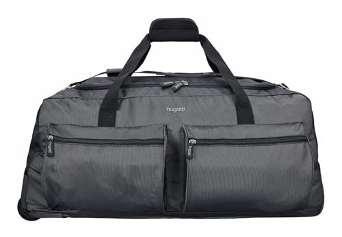 Bugatti Lima Reisetasche auf Rollen für Urlaub, Reisen und Sport, 70 cm, Schwarz von bugatti