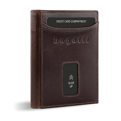 bugatti Secure Slim Mini Börse Spezial mit XL-Münzfach und RFID-Schutz aus Leder, braun bugatti Secure Slim Mini Börse Spezial mit XL-Münzfach und RFID-Schutz aus Leder, braun von bugatti