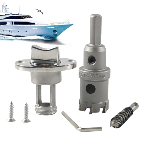 Buhjnmik Garboard Transom Boat Plugs | Marine Garboard Transom Drain Plug - Marine Hardware Zubehör mit -Ringen für Fischbrunnen, Gefrierschränke, Boote, Yachten, Heck von Buhjnmik