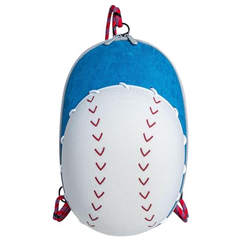 Buhygn Aufbewahrung für Baseballkappen, Sportmütze, Aufbewahrungstasche, verstellbarer Schultergurt, kompaktes und tragbares Design, rot, blau, 35 x 22 x 15 cm, für tägliche Reisen oder besondere von Buhygn