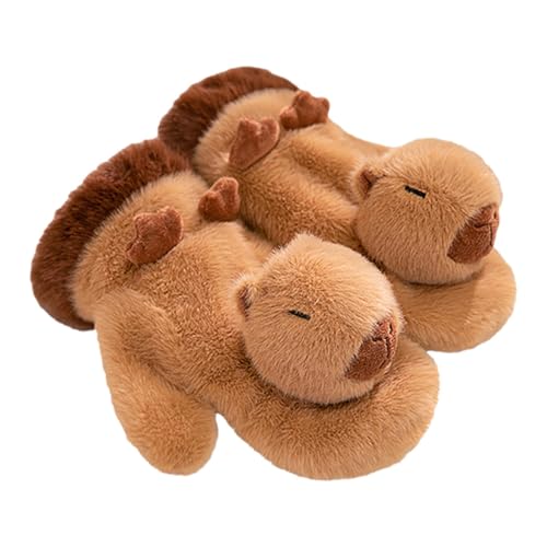 Buhyujkm Plush Capybara Gloves, Winter Plush Gloves, Windproof Snow Gloves, Cold Weather Cycling Gloves, Cute Penguin Gloves, Plush Winter Gloves 23cm/9.06 Inches 1 Pair* Capybara Warm Gloves von Buhyujkm