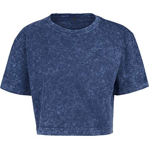 Build Your Brand Damen BY054-Ladies Acid Washed Cropped Tee T-Shirt, Indigo White, XL Build Your Brand Damen BY054-Ladies Acid Washed Cropped Tee T-Shirt, Indigo White, XL von Build Your Brand