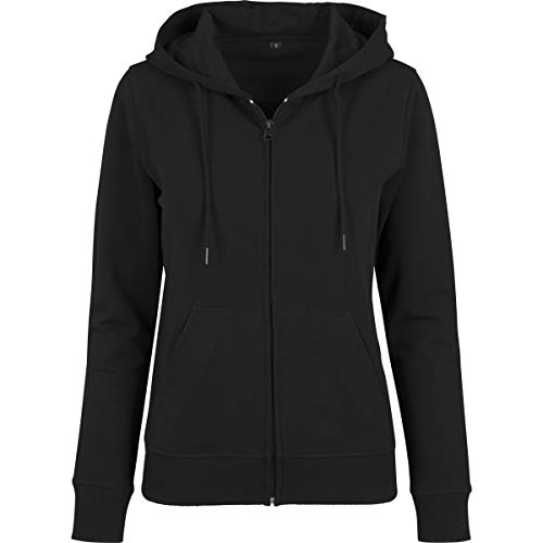 Build Your Brand Damen BY069-Ladies Terry Zip Hoody Sweatjacke, Black, L von Build Your Brand