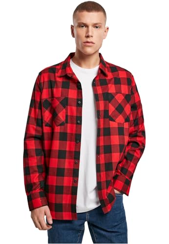 Build Your Brand Herren BY031-Checked Flanell Shirt T, blk/red, L von Build Your Brand