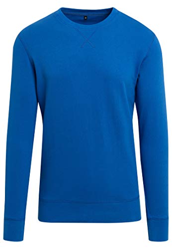 Build Your Brand Herren BY010-Light Crew Sweatshirt Sweater, Cobalt Blue, M von Build Your Brand