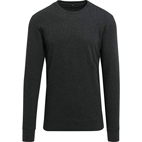 Build Your Brand Herren BY010-Light Crew Sweatshirt Sweater, Charcoal, XS von Build Your Brand