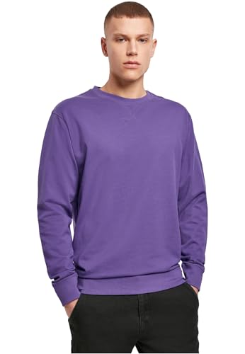 Build Your Brand Herren BY010-Light Crew Sweatshirt Sweater, Ultraviolet, S von Build Your Brand