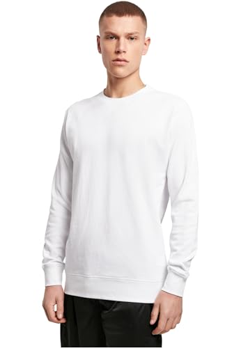 Build Your Brand Herren BY010-Light Crew Sweatshirt Sweater, White, L von Build Your Brand