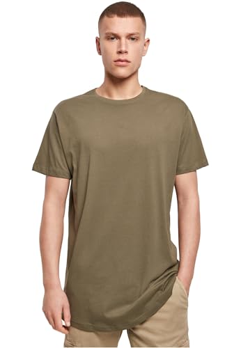 Build Your Brand Herren Shaped Long Tee T-Shirt, Olive, M Build Your Brand Herren Shaped Long Tee T-Shirt, Olive, M von Build Your Brand