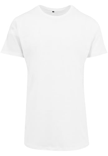 Build Your Brand Herren Shaped Long Tee T-Shirt, weiß (White), S Build Your Brand Herren Shaped Long Tee T-Shirt, weiß (White), S von Build Your Brand